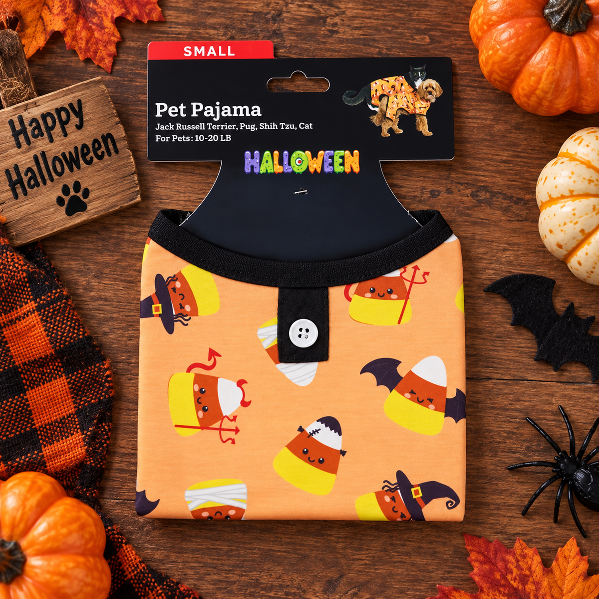 Candy Corn Halloween Dog Pajamas