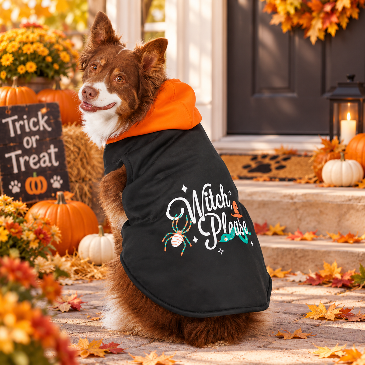 Witch Please Halloween Dog Hoodie