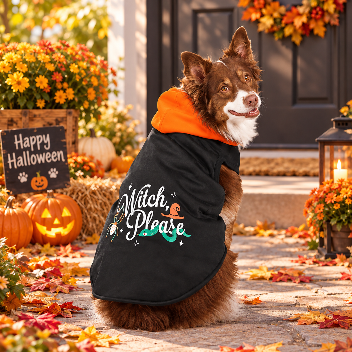Witch Please Halloween Dog Hoodie