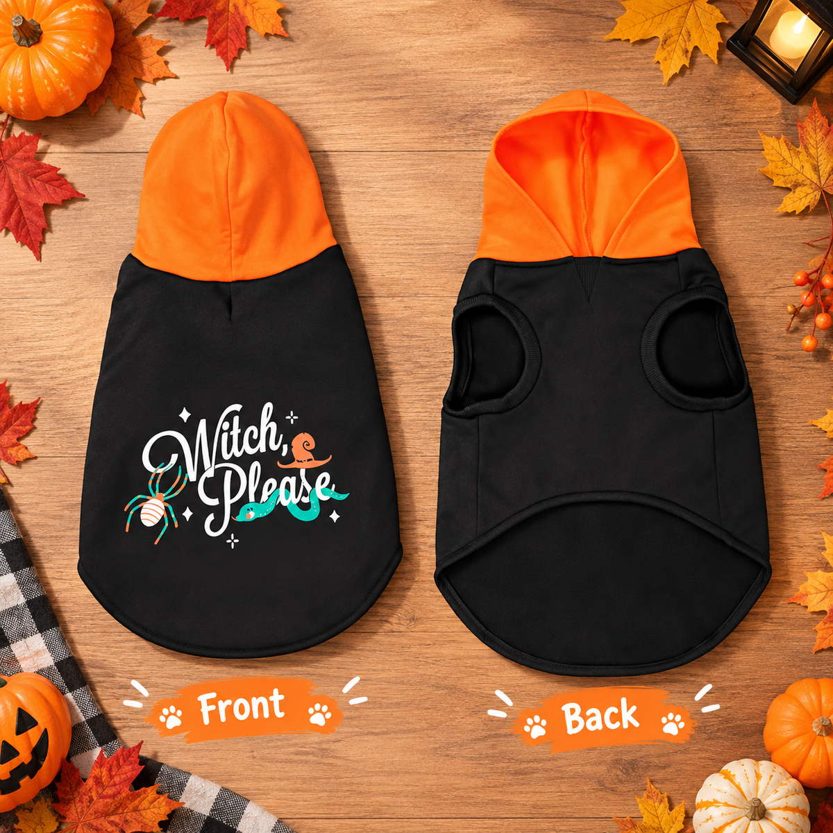 Witch Please Halloween Dog Hoodie