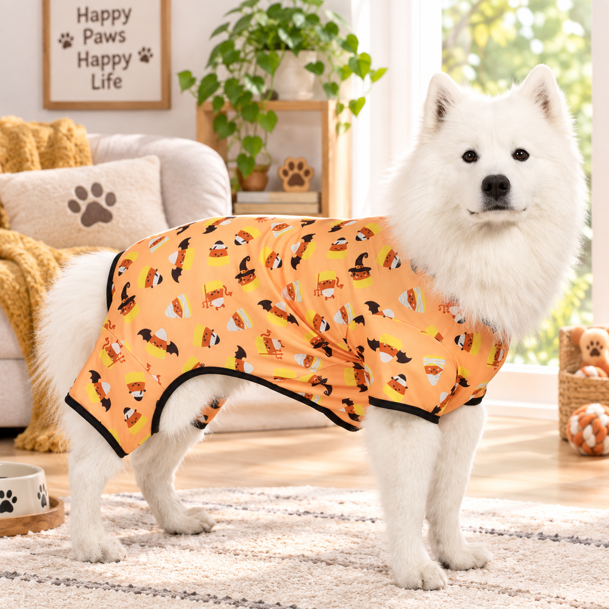 Candy Corn Halloween Dog Pajamas