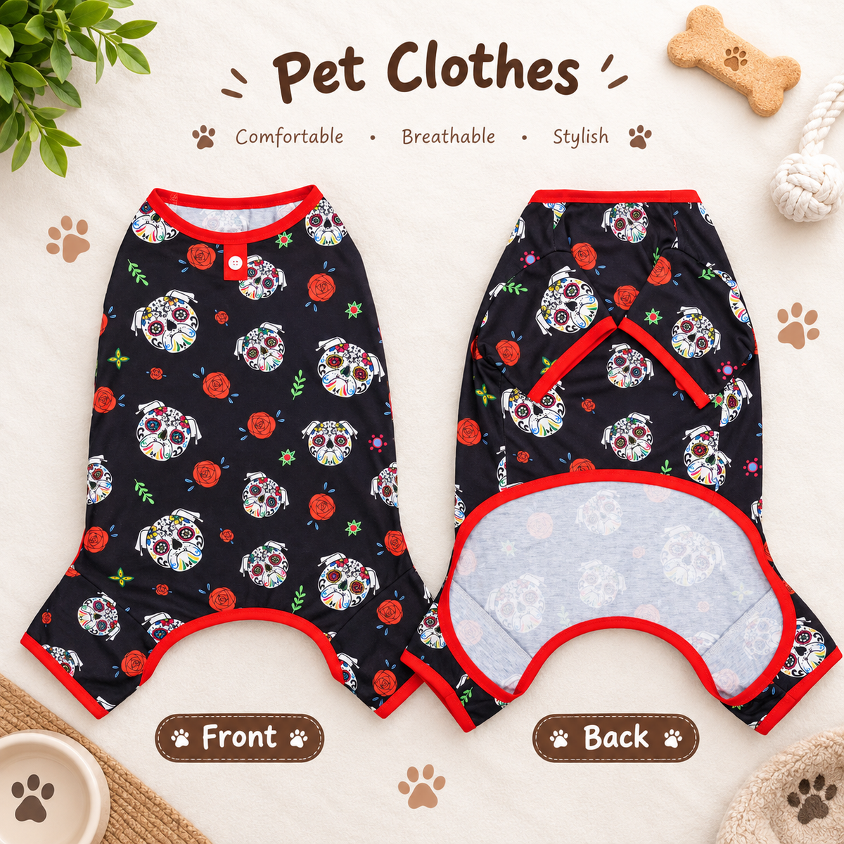 Day of the Dead Dog Pajamas