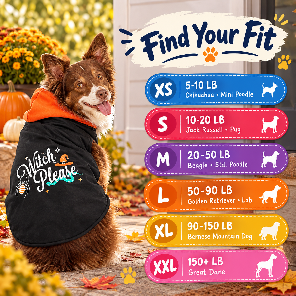 Witch Please Halloween Dog Hoodie