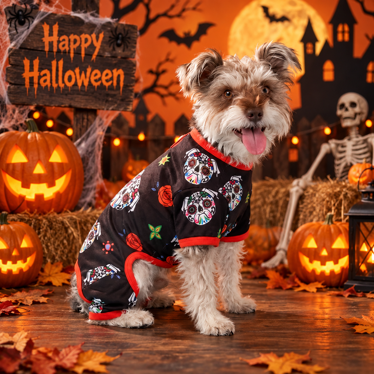 Day of the Dead Dog Pajamas