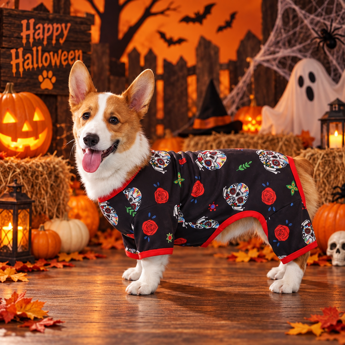 Day of the Dead Dog Pajamas