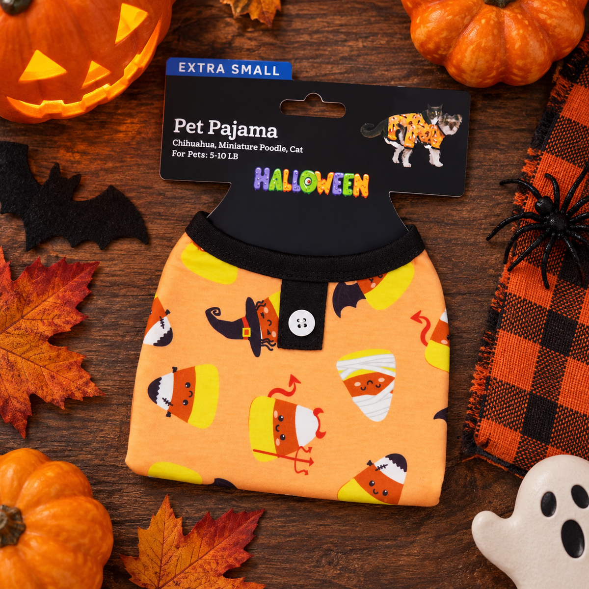Candy Corn Halloween Dog Pajamas